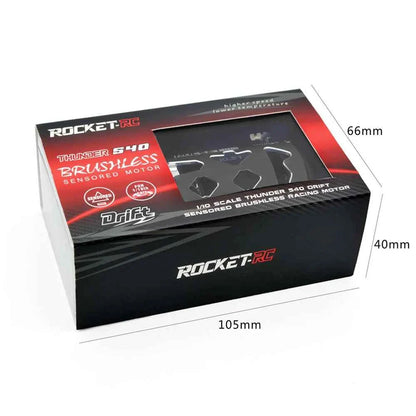 Rocket-RC Thunder 540 Sensored Brushless Motor 10.5T 13.5T 2-3S 3.175 mm Shaft for 1/10 RC Racing Drift Car Parts Surpass Hobby