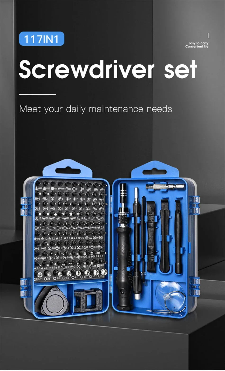 New 115 in 1 Professional Repair Tool Precision Screwdriver Set Magnetic Torx Hex Screw Driver Bits Kit for Xiaomi Mac PC iPhone