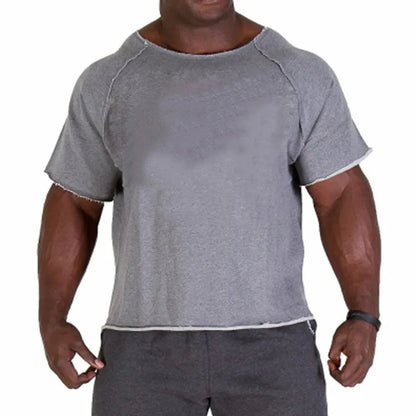 Fashion Men O-Neck T-Shirts Casual Bat Shirt Fitness Gym Wear Bodybuilding Workout Short Sleeve Tee Tops Shirts For Male