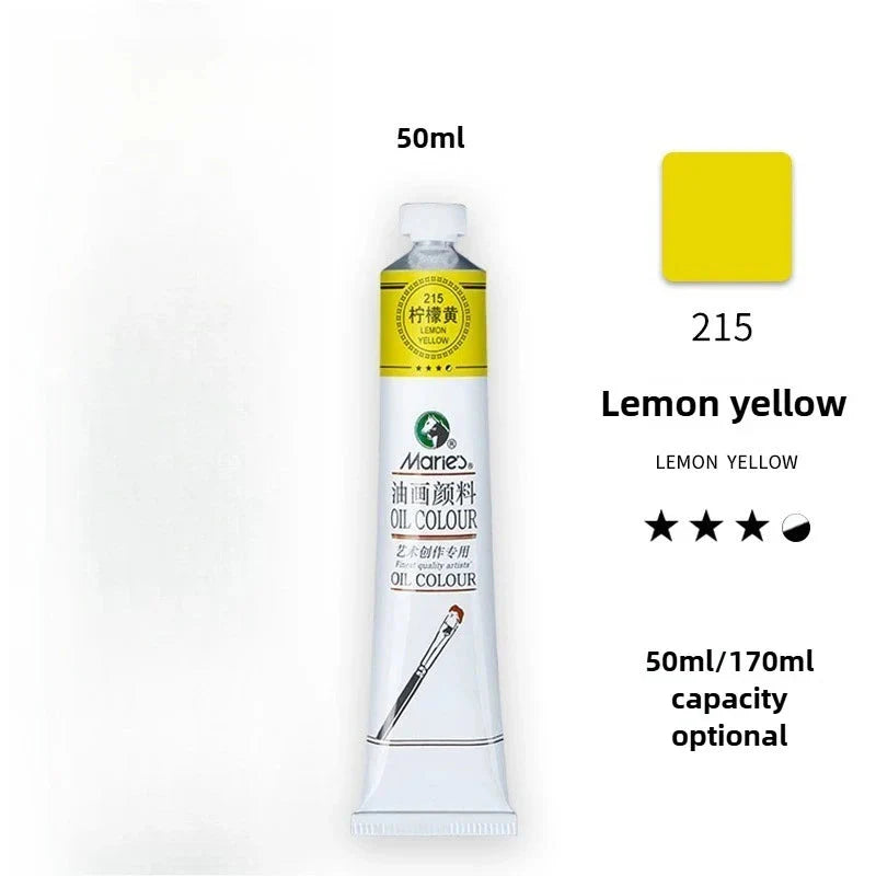 Maries Oil Paint 50ML Oil Painting Art Creation Pigment Large Oil Paint Paint Single Commonly Used 24 Colors