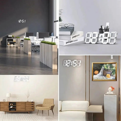 Multifunctional USB Ported LED 3D Digit Style Digital Clock