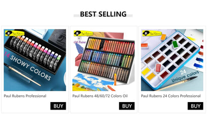 Paul Rubens Professional Watercolors Paint 14 Colors X 5ml Tube High Color Non-toxic Watercolor Set Art and Drawing Supplies