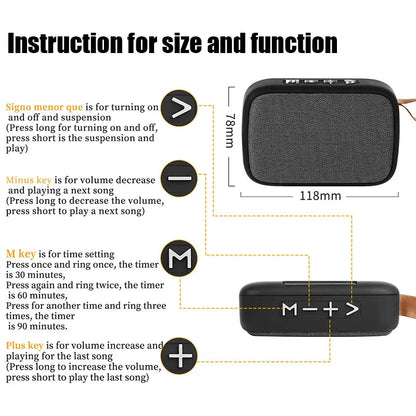Mini Bluetooth Speaker HIFI Speakers Soundbar Portable Bluetooth 5.0 Wireless Soundbar 500mAh Battery For Outdoor Indoor Sports