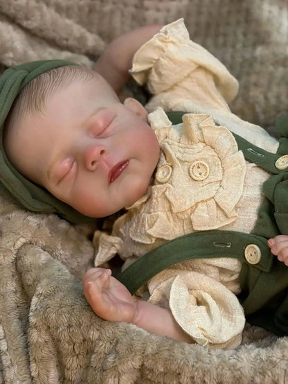 18-Inch Adorable Eric Reborn Baby Doll Sleeping Pose | Flexible Cloth Body, Collectible Art Gift