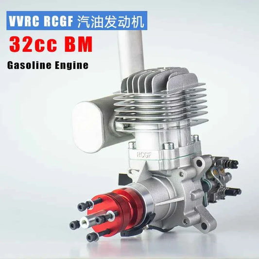 RCGF 32cc Side Exhaust Gas Engine, Walbro Carburetor for Large Scale RC Models