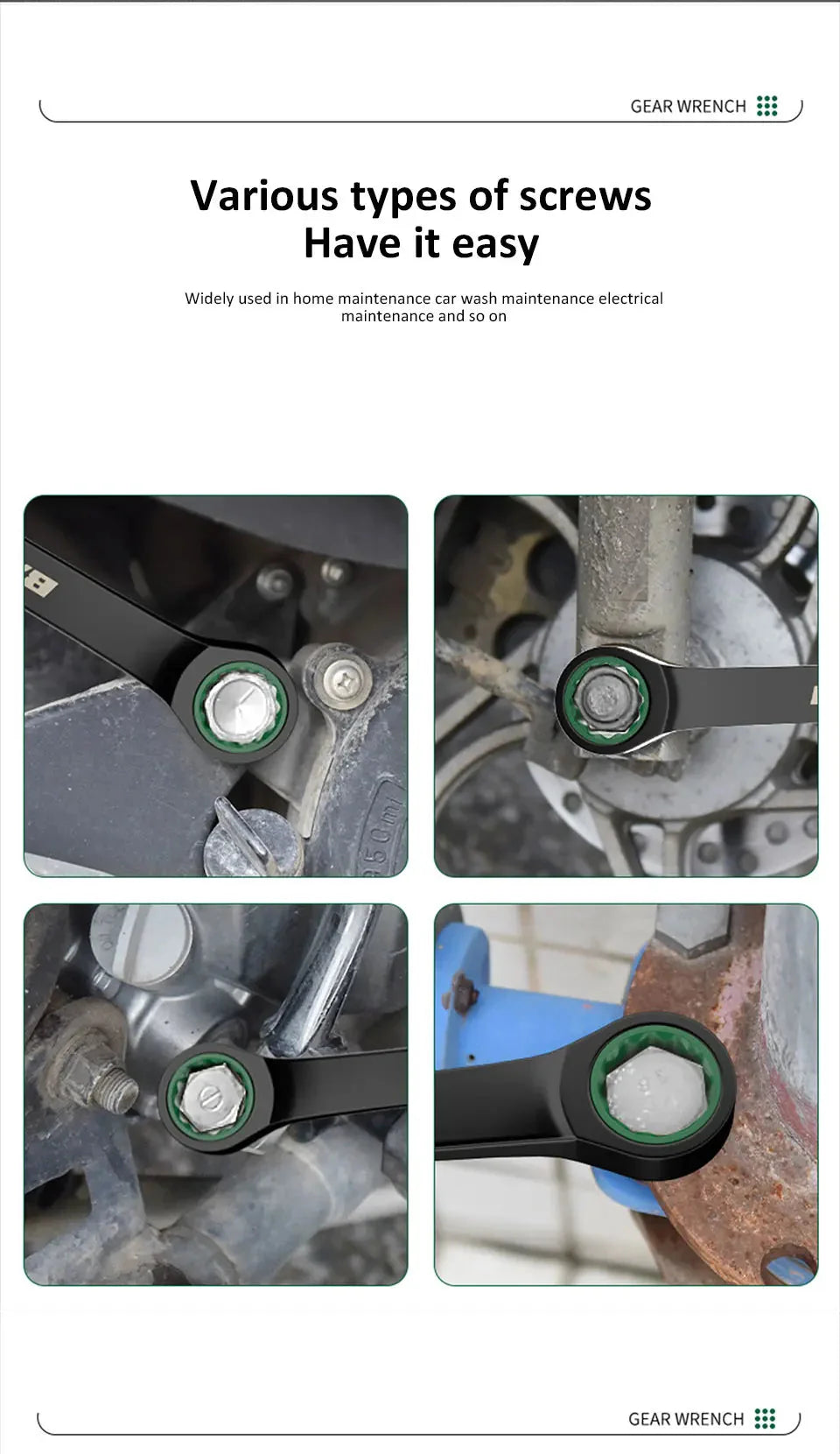 Dual-Purpose Wrench Fast Plum Blossom Ratchet Wrench Industrial Grade 72 Tooth Labor-Saving, Fast and Durable Dual-use Wrench