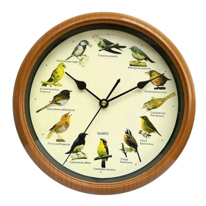 Wall Hanging Clock Decor Singing Bird Wall Clock Bird Clock With Sound Hanging Clock Decor for Kitchen Walls Shelf Decoration