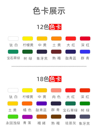 Professional 12/18/24 Colors 12 ML Tube Oil Paints Art For Artists Canvas Pigment Art Supplies Drawing Set