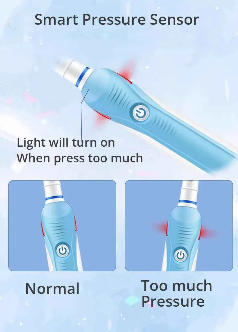 Oral B Electric Toothbrush Pro 4000 Sonic Clean Rechargeable Tooth Brush 4 Cleaning Modes Pressure Sensor Light Wateproof