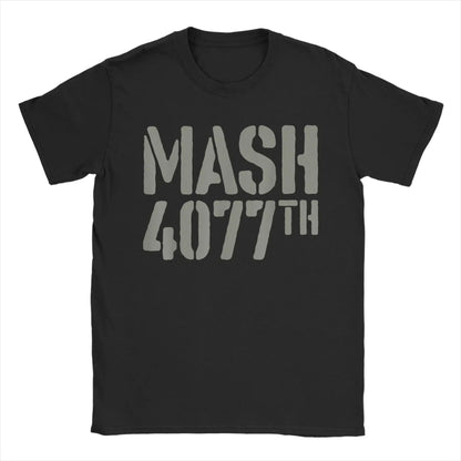 Oversized T Shirt Summer Men MASH 4077 Hipster T-Shirts  Pure Cotton Tee Shirt for Mens Awesome Printed Short Sleeve Top Tees
