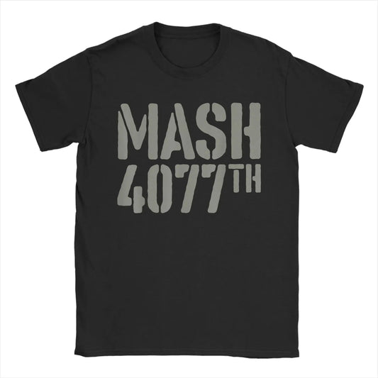Oversized T Shirt Summer Men MASH 4077 Hipster T-Shirts  Pure Cotton Tee Shirt for Mens Awesome Printed Short Sleeve Top Tees