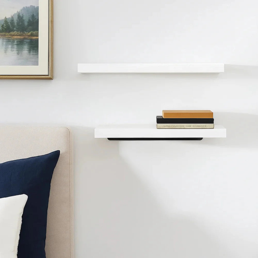 Solid Wood Solid Wooden Floating Shelves Wall Mounted Storage Rack Wall Mounted Bookshelf Floating Design Book Shelf