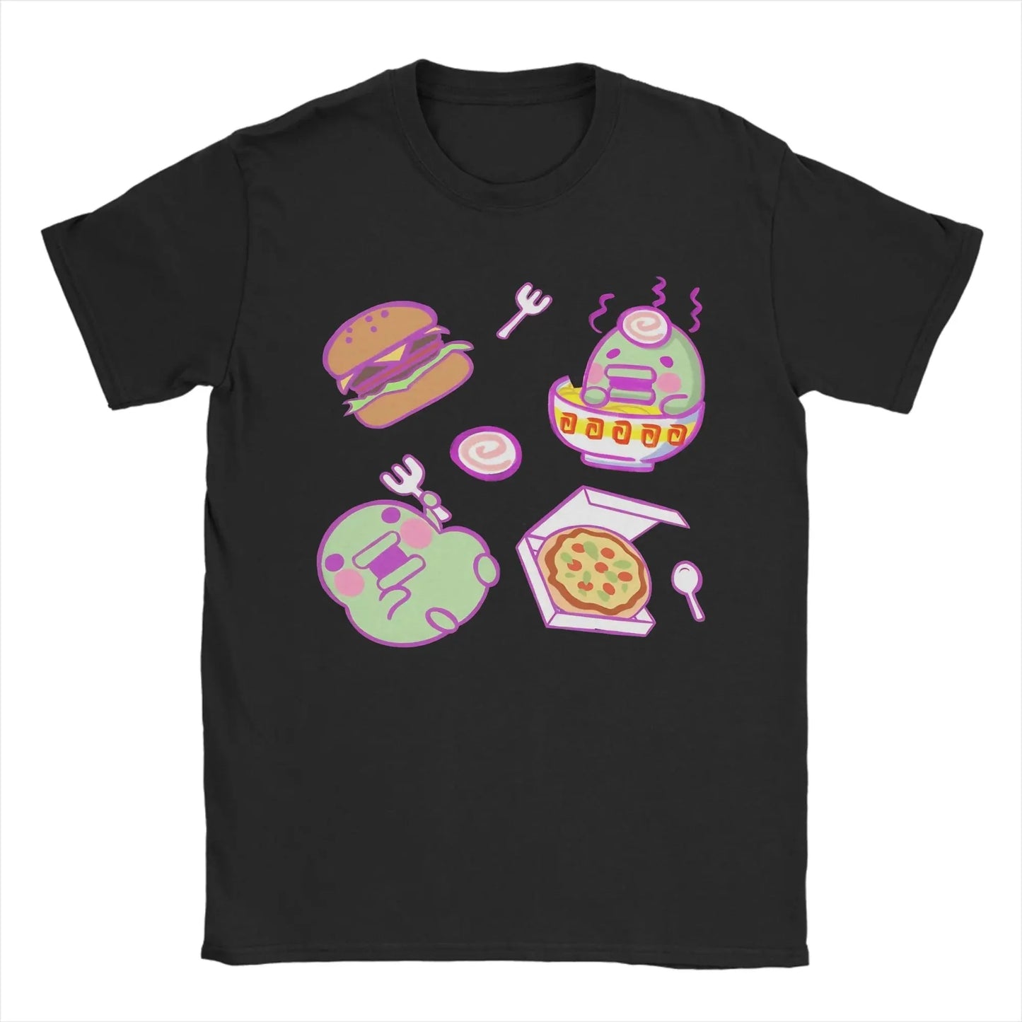 Men T-Shirts Tamagotchi Mametchi Fashion Cotton Tee Shirt Short Sleeve  T Shirt Crewneck Clothing Party