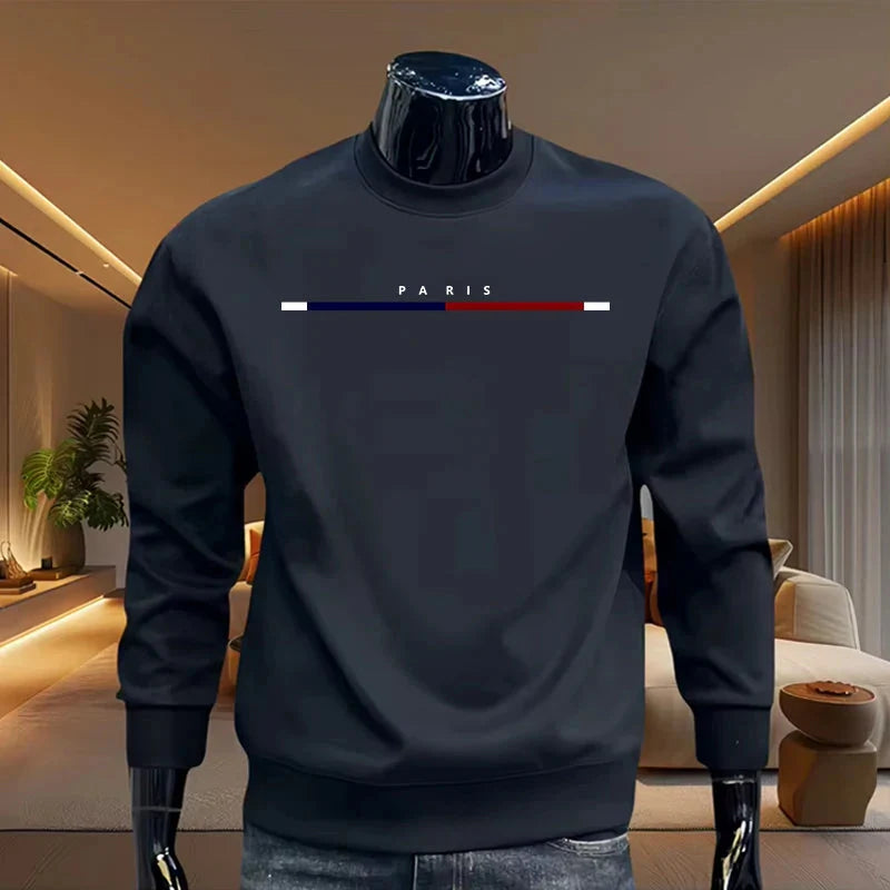Paris Printing Mens Sweatshirts Casual O-Neck Tops Outdoors Sports Jogging Mens Clothing Gym Fitness Pullover Street Sportswear
