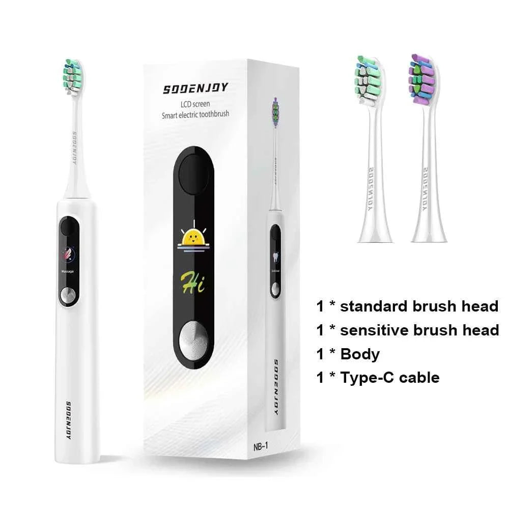 SOOENJOY Sonic Electric Toothbrush Smart LCD Screen Sonic Tooth Brush DIY Mode Automatic Cleaner Adult NB-1 Teethbursh