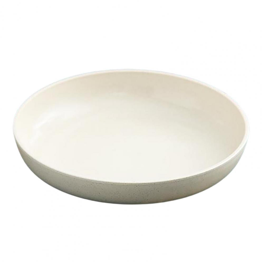 Wheat Fiber Plate Microwave Plastic Plates Dinner Plate BPA Free Food Grade Round Shape Food Dish Fruit Salad Dish Kitchen Plate