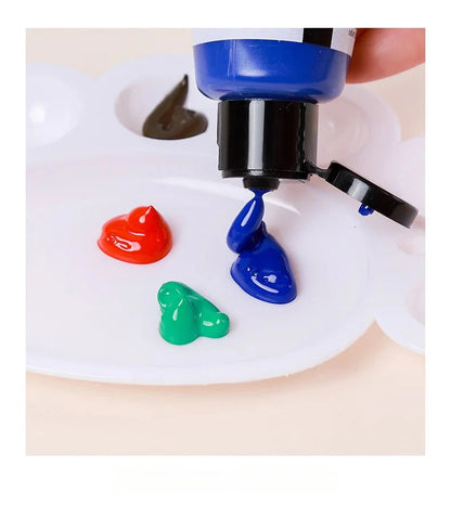 14-color /60ml paint set, beginner's art supplies for painting and doodling, paint palette, brush combination