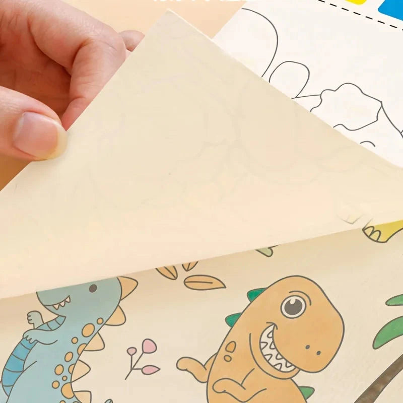 A Set of Art Tools, Including 8 Pieces of Art Paper, 8 Brushes,and 6 Colors of Paint,Suitable for Students and DIY Handmade Sets