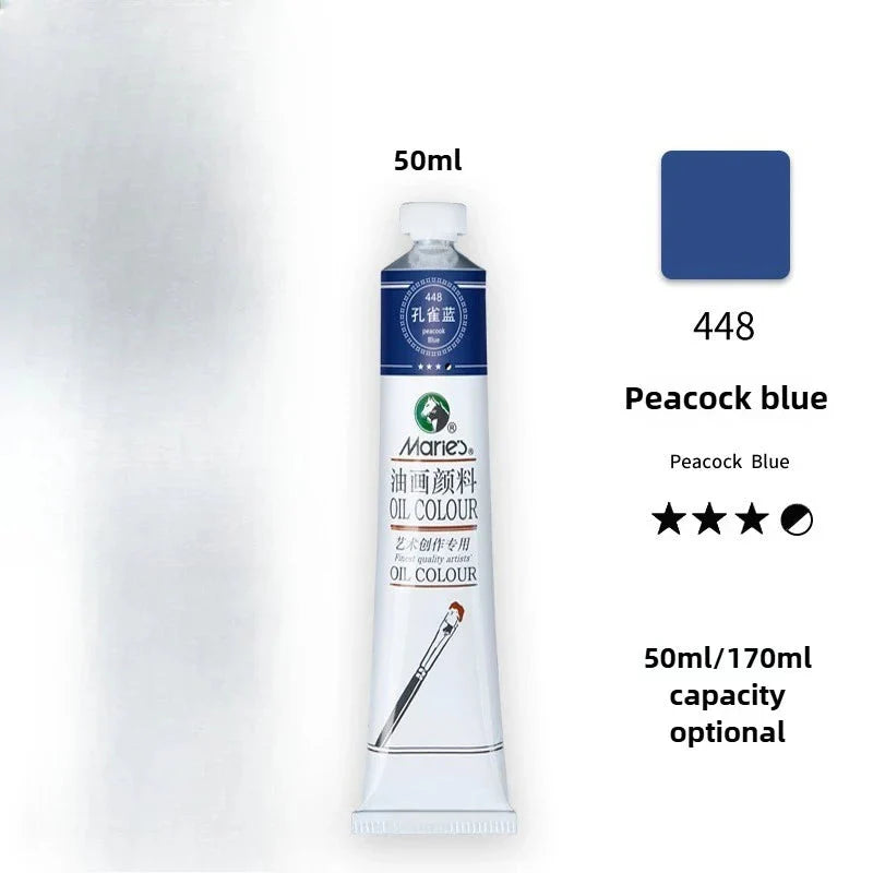 Maries Oil Paint 50ML Oil Painting Art Creation Pigment Large Oil Paint Paint Single Commonly Used 24 Colors