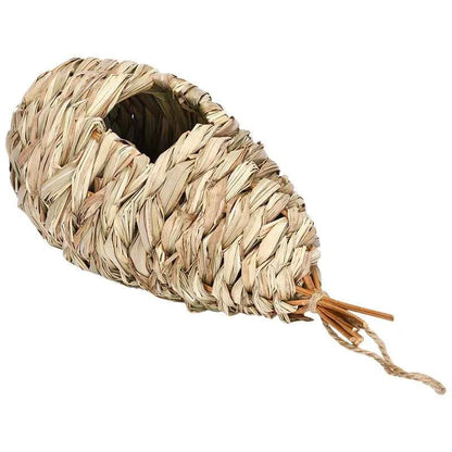 〔W〕Birds Nest Outdoor Hand-weaved Decorative Bird House Bird Cage Shelter Weaved Hanging Parrot Nest Creative Handmade Bird Cage