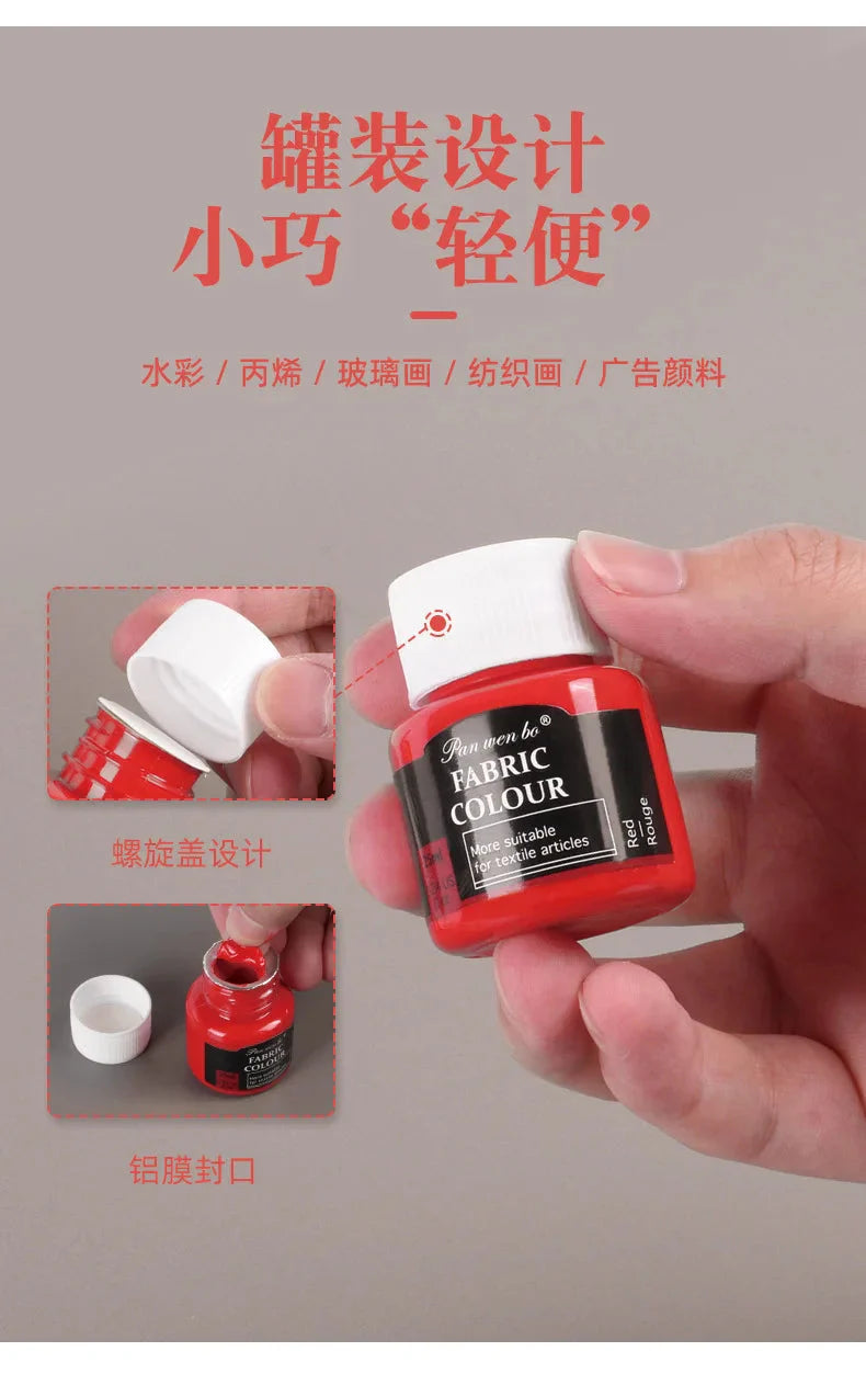 Acrylic Paint Set 6/12 Colors 25ml,Water-Proof Portable Art Rich Pigments for DlY Craft,Drawing,Painting,Canvas, Rock
