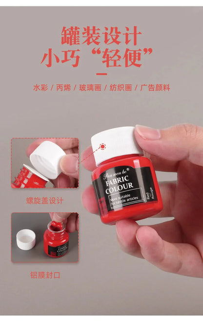 Acrylic Paint Set 6/12 Colors 25ml,Water-Proof Portable Art Rich Pigments for DlY Craft,Drawing,Painting,Canvas, Rock
