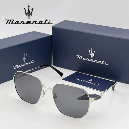 MASERATI Sunglasses New Fashion goggles Stylish Unframed Metal rimmed Shades for Men Women Cool Pose Trendy Design 10785