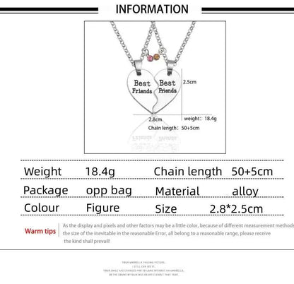 New Best Friends Necklace For Women Girls Broken Heart Puzzle Musical Note Pendant Necklaces BFF Friendship Forever Jewelry Gift