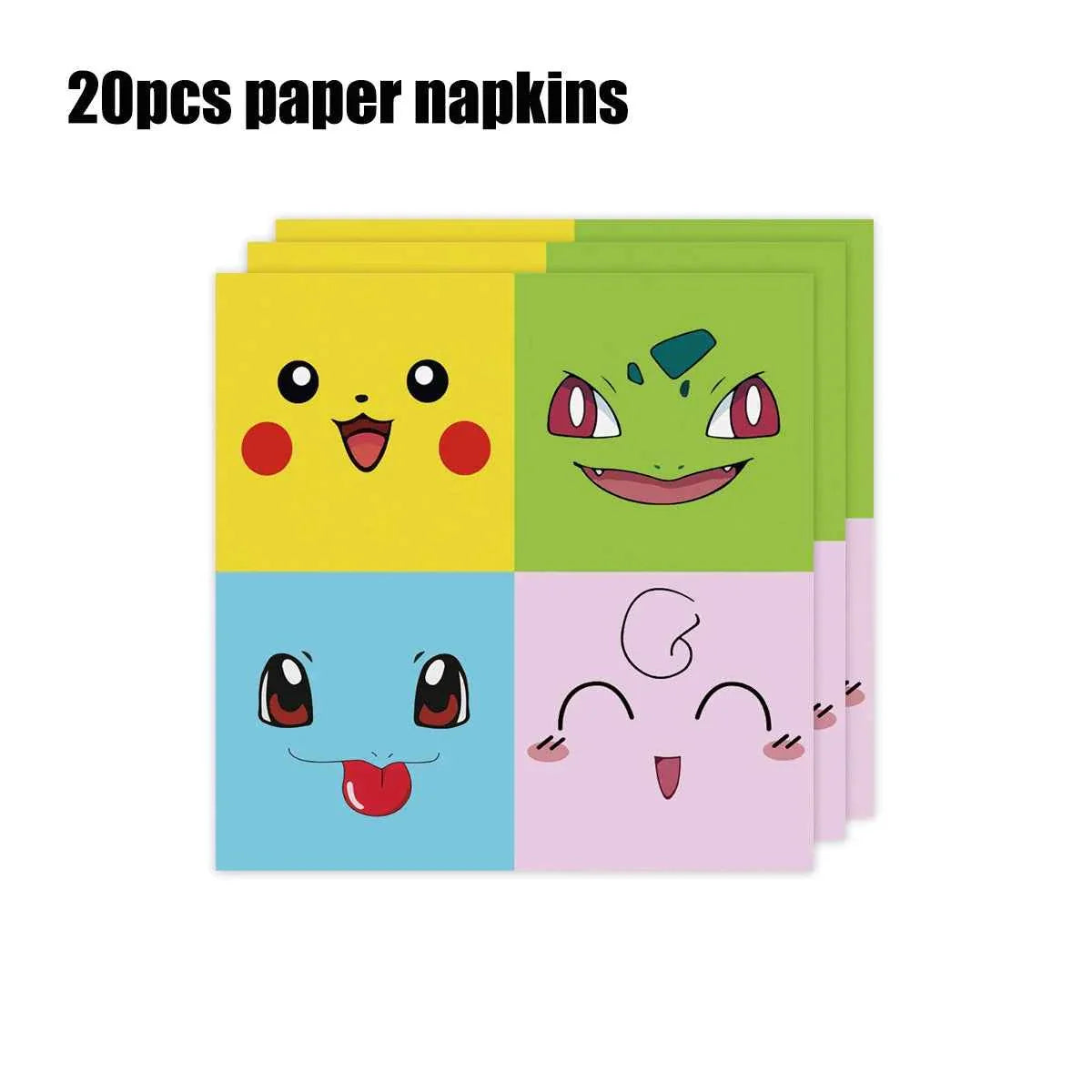 Pokemon Birthday Party Decorations Paper Tableware Plates Napkins Cups Pikachu Birthday Tablecloth Party Supplies Children Gifts
