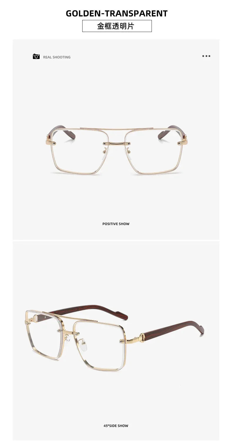 Square Sunglasses For Men Vacation Fashion Glasses Wooden Sunglasses Women Trendy Shades Vintage Gafas De Sol Hombre Zonnebril