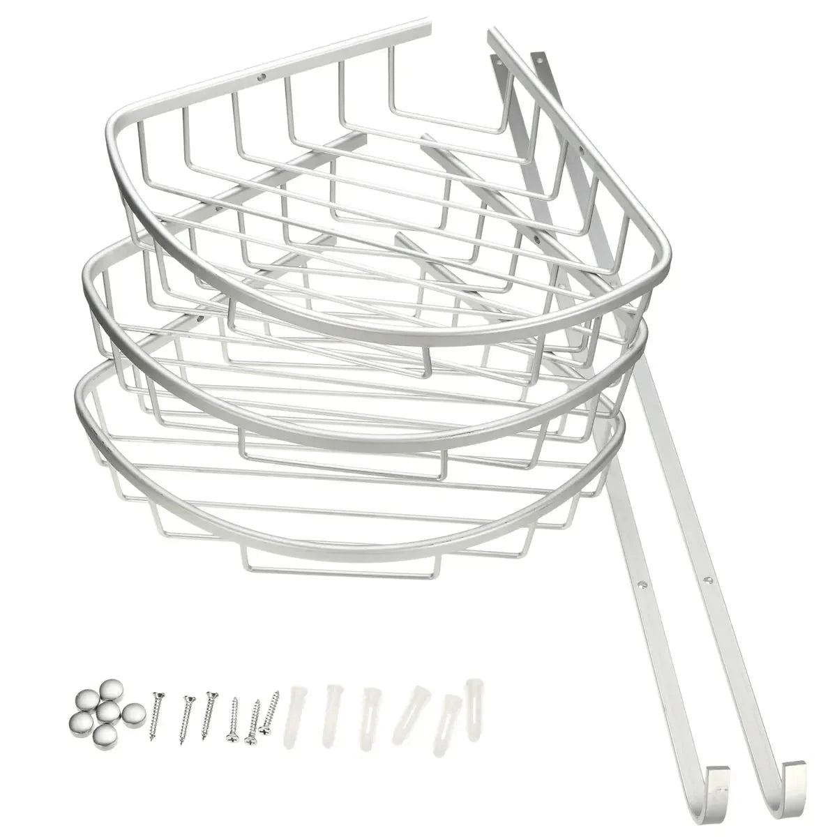 Bathroom Shelves Aluminum Shower Triangular Rack Storage Corner Shelf For Shampoo Soap Cosmetic Basket Holder 2/3 Layer