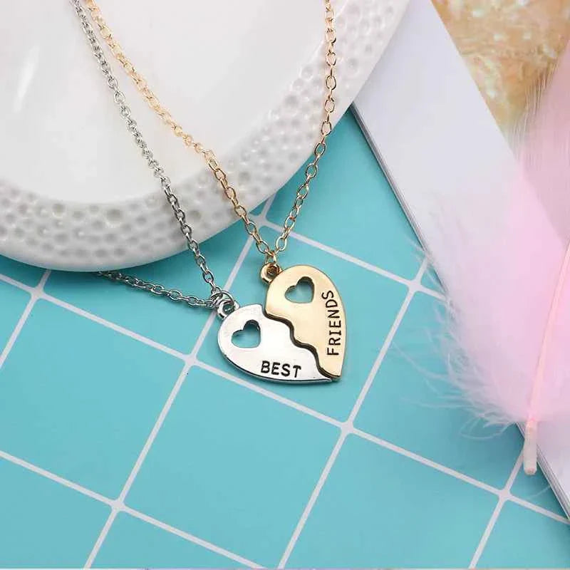 New Best Friends Necklace For Women Girls Broken Heart Puzzle Musical Note Pendant Necklaces BFF Friendship Forever Jewelry Gift