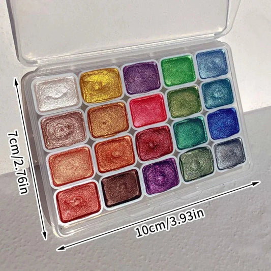 Art Watercolor Paint Oil Painting High Saturation Popular Semi-Solid 20 grids Color pigment
