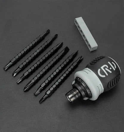 Mini Ratchet Precision Screwdriver Magnetic 13 In 1 Telescopic Labor-Saving Hand Tool Phillips Slotted Dual-purpose Head