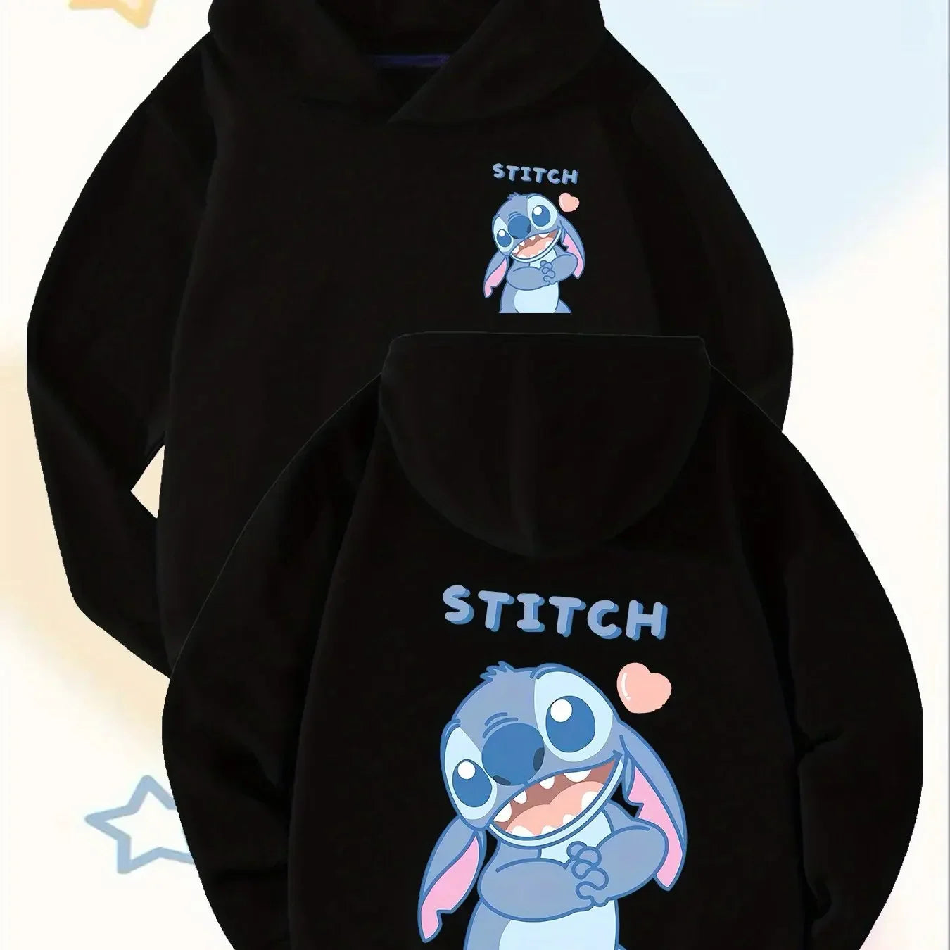 Fashionable Disney Children's Hoodies, Autumn and Winter Girls'  Boys' Clothes Outdoor Sweatshirts Soft Long-sleeved Pullovers