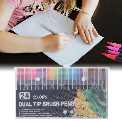 Cartoon Activity Color Painting Book Educational DIY Double-Sided Watercolor Pencil Hand Painted Quick-drying