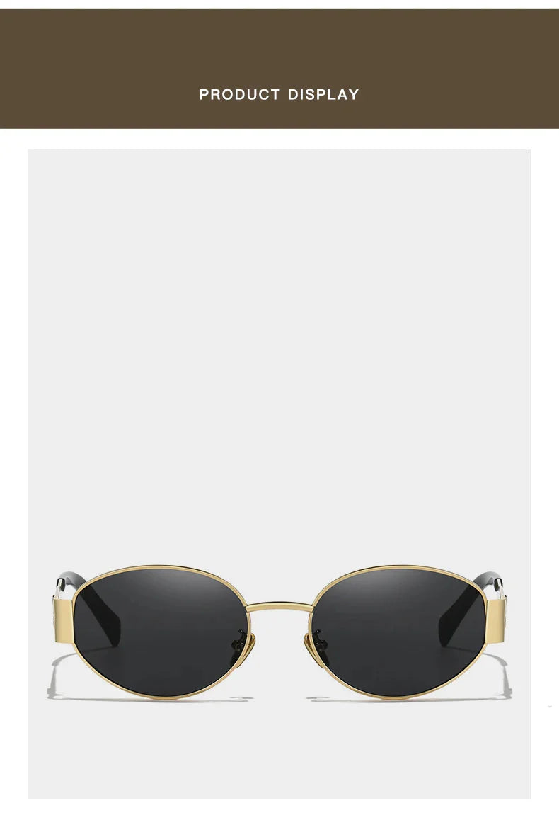 New Sunglasses For Women And Men Sun Glasses Alloy Oval Eyewear