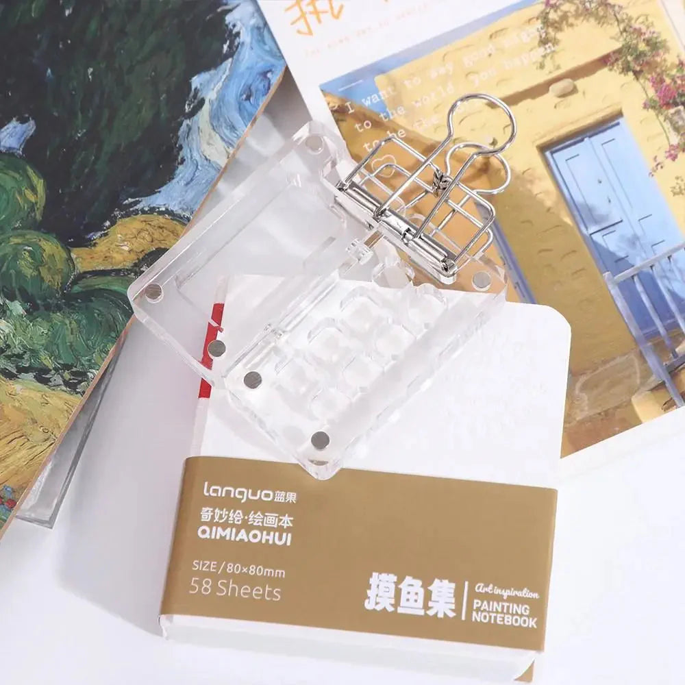 Art Supplies Acrylic Watercolor Paint Palette 8/15 Grid Mini Paint Pigment Box Portable Waterproof Empty Paint Box Student