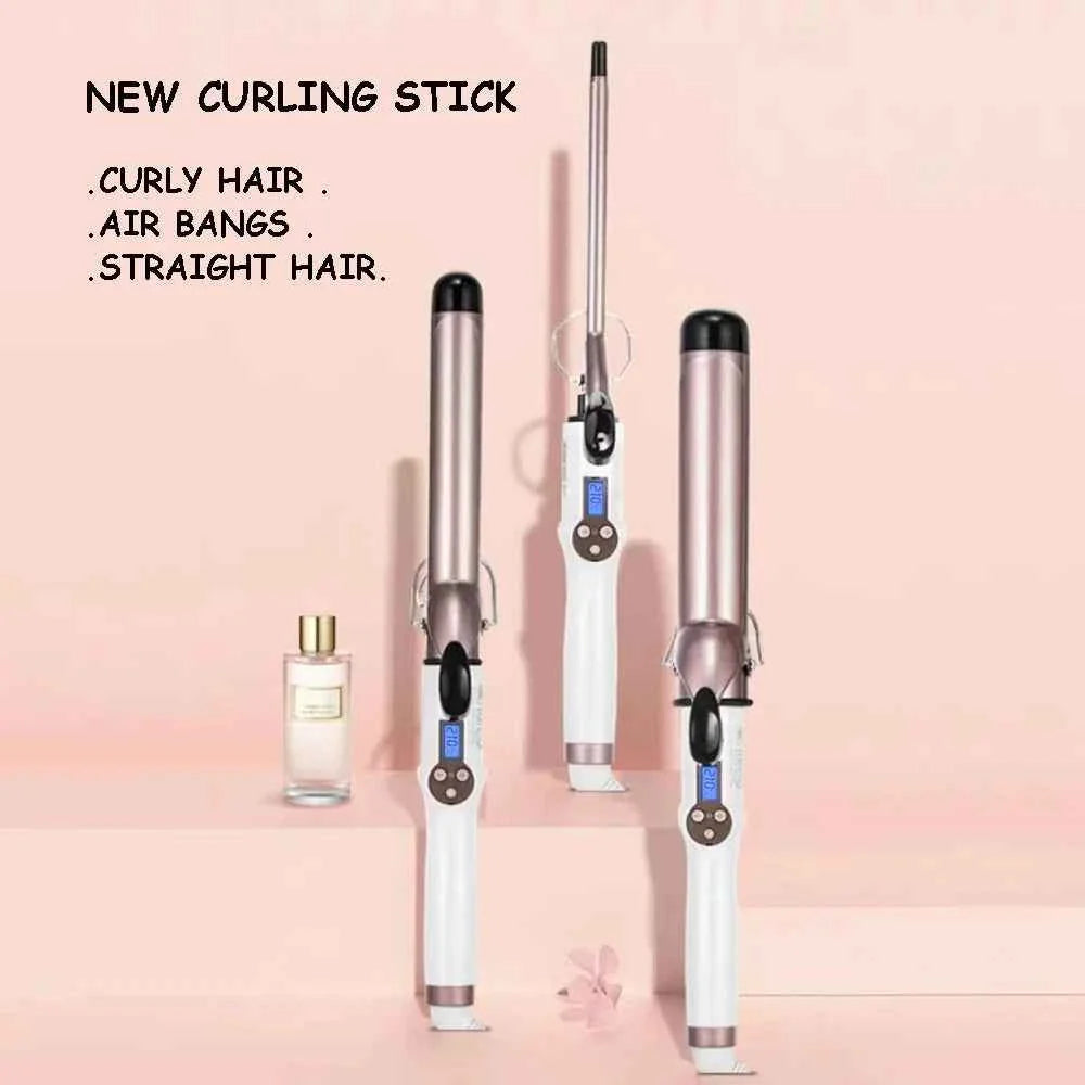 Electric Heating Curly Hair Stick Curling Iron Hair Straightener Wave Waver Beauty Salon Styling Tool Appliances Crimping Iron