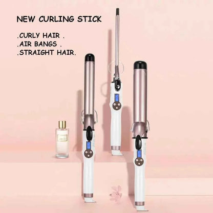 Electric Heating Curly Hair Stick Curling Iron Hair Straightener Wave Waver Beauty Salon Styling Tool Appliances Crimping Iron