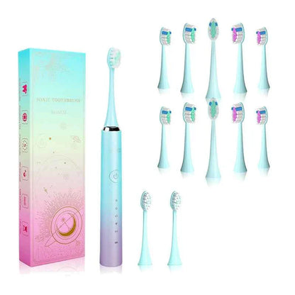 Seago S2 Sonic Electric Toothbrush  5 Modes Whitening Tooth brush 2 Minute Smart Timer IPX7 With 3pcs Replacement Brush Heads