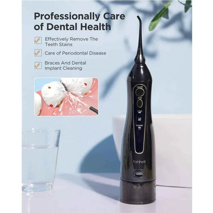 Fairywill Professional Oral Care Set - Waterproof Water Flosser & Electric Sonic Toothbrush Combo