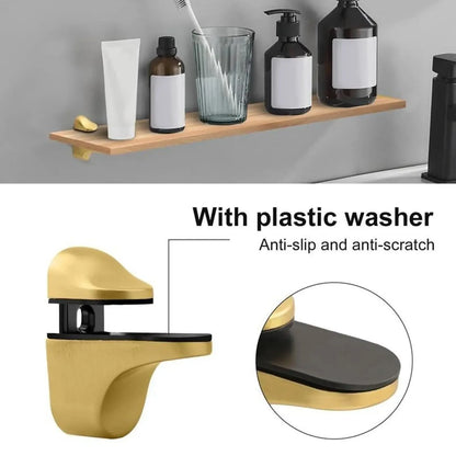 Shelf Brackets Adjustable Shower Glass Shelf Brackets Holder Parts Holder Support Clip Hardware for Wood Acrylic Cabinet Bar