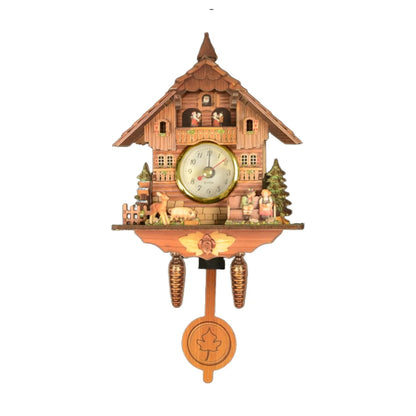 Wooden Hanging Wall Clock Bird Alarm Clock Cuckoo Clocks For Home Decoration Quartz Watch Decorative Home Decor