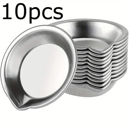 5/10/20pcs Durable Stainless Steel Paint Palette Set,Round Mixing Trays for Artists - Metal Art Supplies for Home and School Use