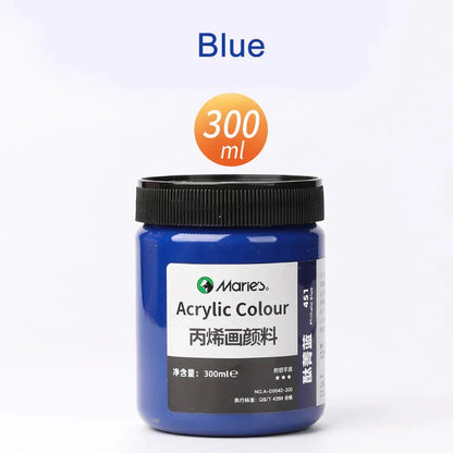 300ml White Acrylic Paints In Large Jars for Wall Painting Without Losing Color Waterproof and Sun Protection Art Supplies