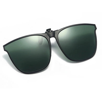 Polarized Clip On Sunglasses Men Photochromic Car Driver Goggles Night Vision Glasses Anti Glare Vintage Square Glasses