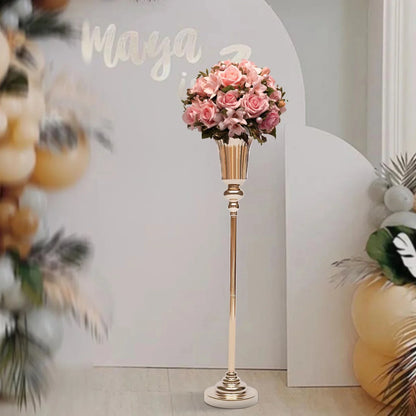 10Pcs Versatile Wedding stands Metal Trumpet Holders Vases For Weddings, Party Decorations