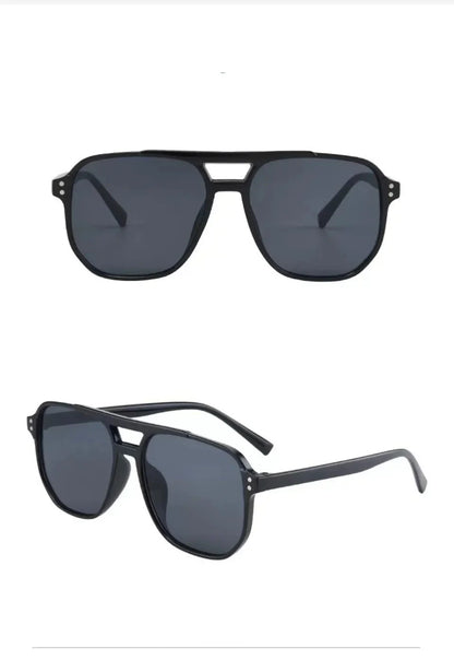 Vintage Men Women Big Sunglasses Men Square Shades Brand Designer Unisex Sun Glasses Black Lense Male Female Sunglasses UV400