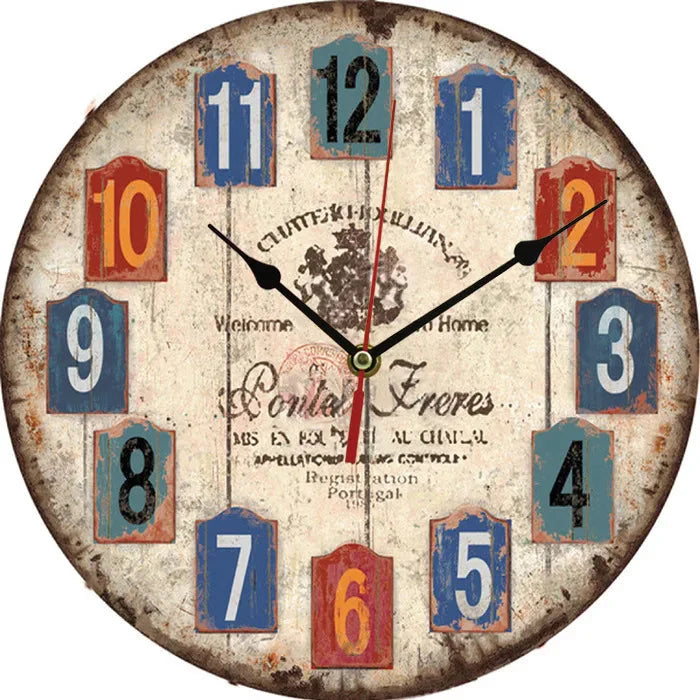 Creative wooden wall clock 30cm MDF density board silent quartz clock
